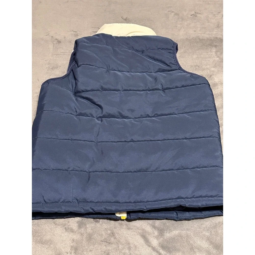 Weatherproof Vintage Boys Colorblock Puffer Vest Navy Green Cream Size 5